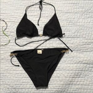 Tory Burch Black Bikini Set. Size small.